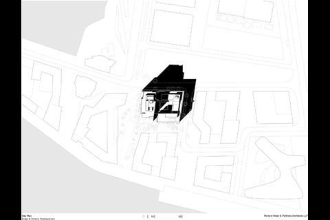 Richard Meier & Partners - Engel & Völkers HQ - HafenCity - Hamburg - site plan